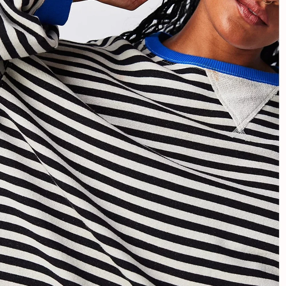 We The Free by Free People Classic Striped Oversized Crewneck - Picture 4 of 4